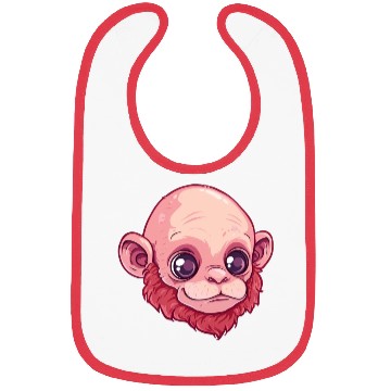 Discover Adorable Uakari Monkey with Big Eyes Bibs