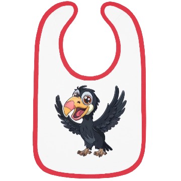 Discover Joyful California Condor Cartoon Character Bibs