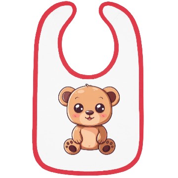 Discover Adorable Brown Bear Cub With Big Eyes Bibs
