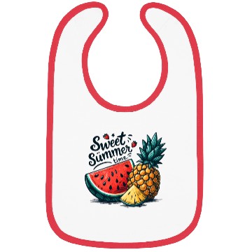 Discover Sweet Summer Time Watermelon and Pineapple Bibs