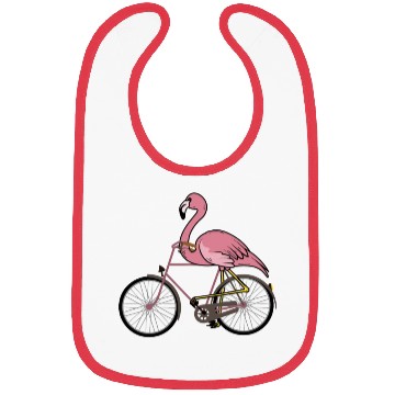 Discover Flamingo Riding A Bicycle Bibs