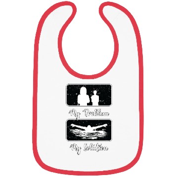 Discover Swimmer My Problem My Solution Pictogram Mom Dad Bibs