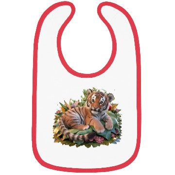 Discover cute baby tiger Bibs