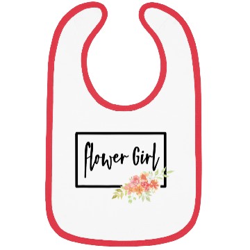 Discover Flower Girl - Wedding Day Bride Cursive Cute Bibs