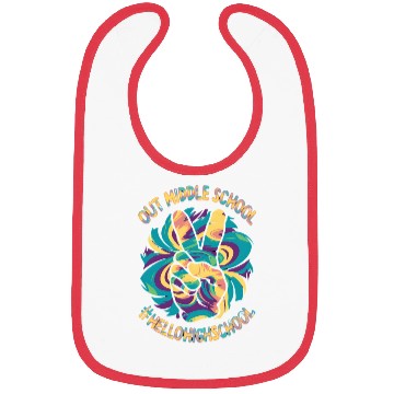 Discover Peace Out Middle Hello High School School Tie Dye Bibs