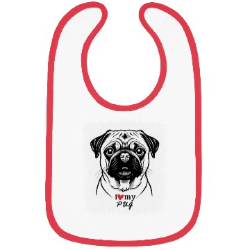 Discover I Love My Pug Bibs