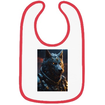 Discover a monster with the head of a wolf Bibs
