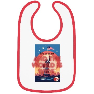 Discover life is short Bibs