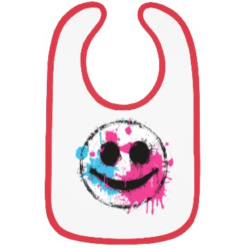 Discover Graffiti Smiley Face - Urban Street Art Bibs