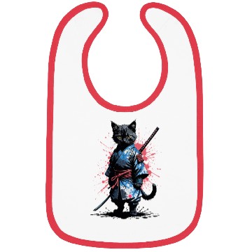 Discover Feline Warrior: Samurai Spirit Bibs