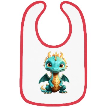 Discover Chibi green dragon Bibs