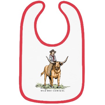 Discover WILD WEST COW GIRL Bibs