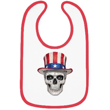 Discover Independence Day Art 4 July Skull Bibs