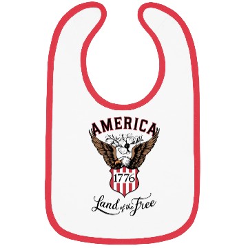 Discover Independence Day Art 4 July Eagle Land of the Free Bibs