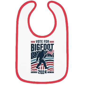 Discover Vote For Bigfoot 2024 Funny Sasquatch Election Bibs