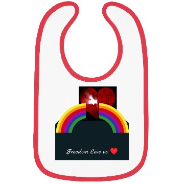 Discover Freedom Love Us Pride Month Bibs