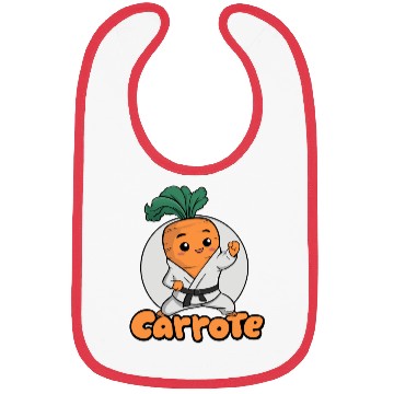 Discover Cute Karate Carrot Design Bibs