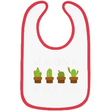 Discover We All Grow at Different Rates Preschool Teacher Bibs