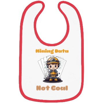 Discover Cute Chibi Coal Miner Data Mining with Papers Illu Bibs