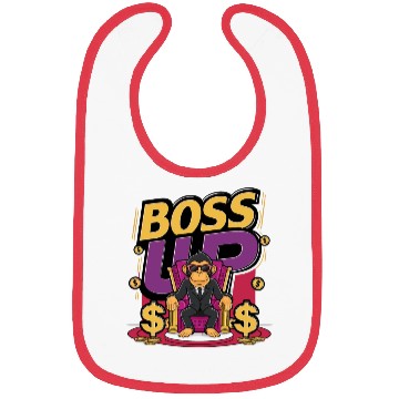 Discover Boss Up Monkey Design Bibs
