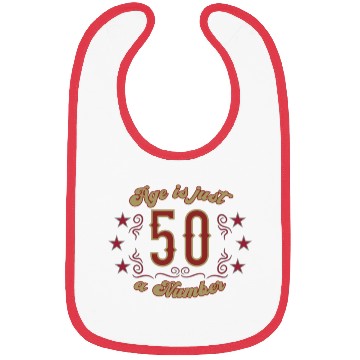 Discover 50th birthday vintage just one number Bibs
