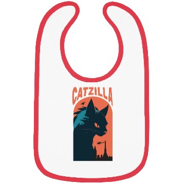 Discover Catzilla king of Cat monster Bibs