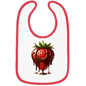 Discover Strawberry chocolate delicious treat dessert Bibs