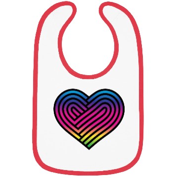 Discover Rainbow Heart Homosexuality LGBT Love Bibs