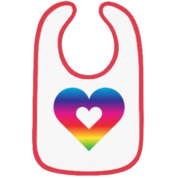 Discover Rainbow Heart Homosexuality LGBT Love Bibs