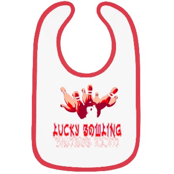 Discover Toon red lucky bowling Ball cracker Bibs