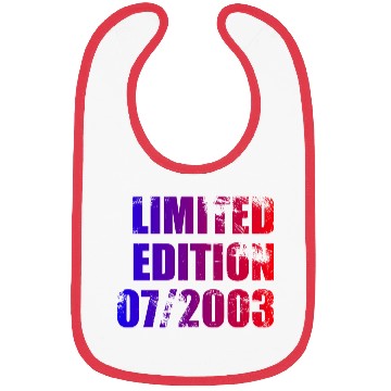 Discover 21st birthday Limited Edition 07/2003 Bibs