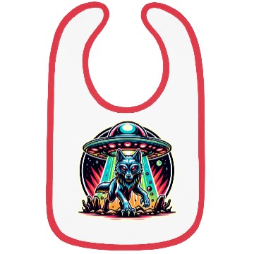 Discover Alien wolf landing Bibs