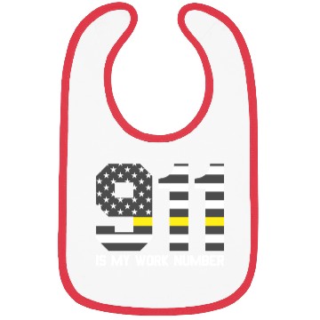 Discover 911 Is My Work Number Dispatcher Funny Dispatch911 Bibs