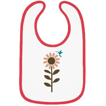 Discover Hummingbird With Flower 3 Color Vector Bibs