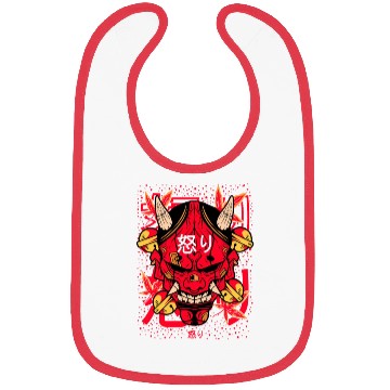 Discover Vintage Red Hannya Demon Tattoo Bibs
