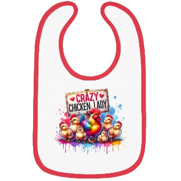 Discover Crazy Chicken Lady Bibs