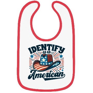 Discover I Identify as an American Proud US American Cowboy Bibs