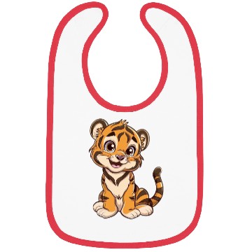Discover Adorable Smiling Tiger Cub Bibs