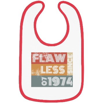 Discover 50th birthday Flawless since 07/1974 Bibs