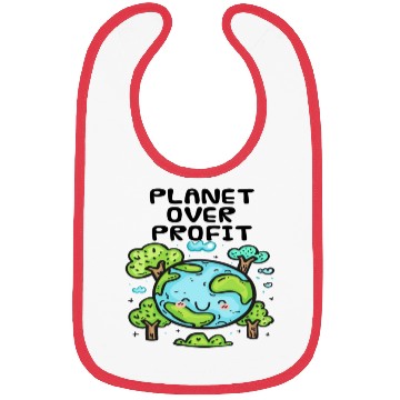 Discover Planet Over Profit Earth Day Bibs