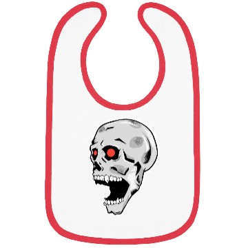 Discover the silver skull looks up Bibs