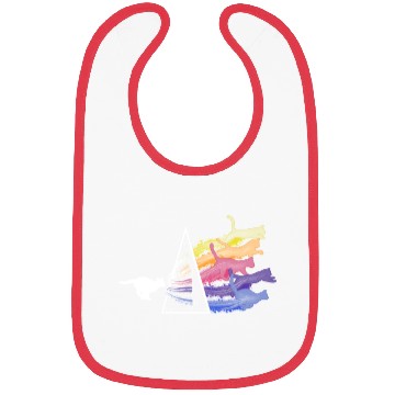 Discover Funny Science Nerd, Geek Cat Physics Rainbow Bibs