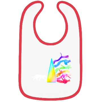 Discover Funny Science Nerd, Geek Cat Physics Rainbow Bibs