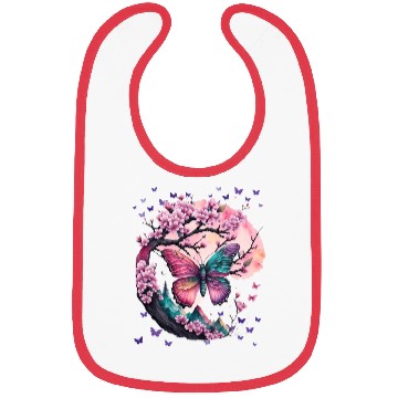 Discover Cherry Blossoms, Butterflies & Mountains - Zen Bibs
