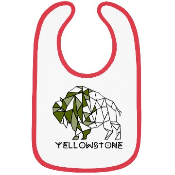 Discover Army Green YStone Bison Design Bibs