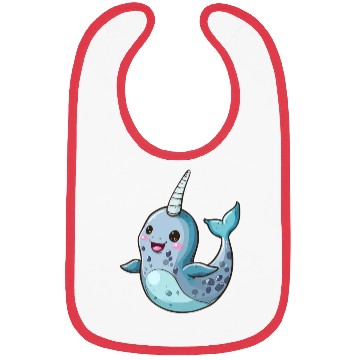 Discover Adorable Narwhal Cartoon Enchantment Bibs