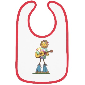 Discover Hippie Scarecrow Playing Guitar Bibs