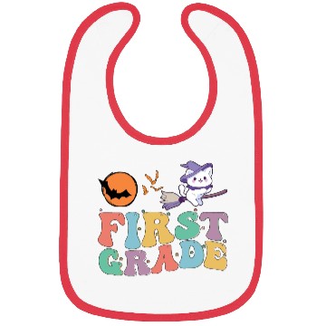 Discover 1st Grade teacher Kindergarten with cute witch cat Bibs