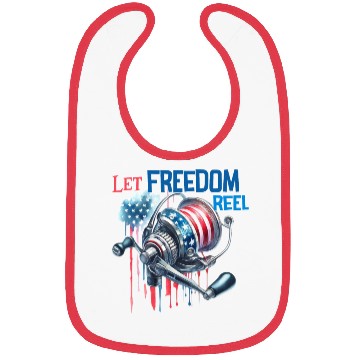 Discover Let Freedom Reel Fishing USA Bibs