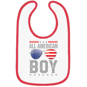 Discover All American Boy Retro US Flag Sunglasses Matching Bibs